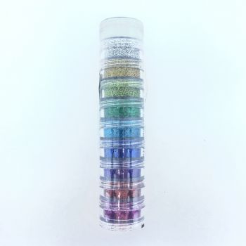 Kit Glitter em pó Colormake 10 cores