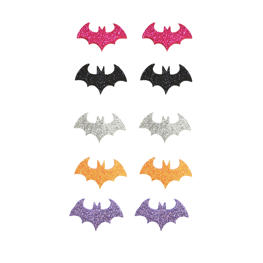 Aplique Halloween Morcego EVA Glitter - 10 unidades