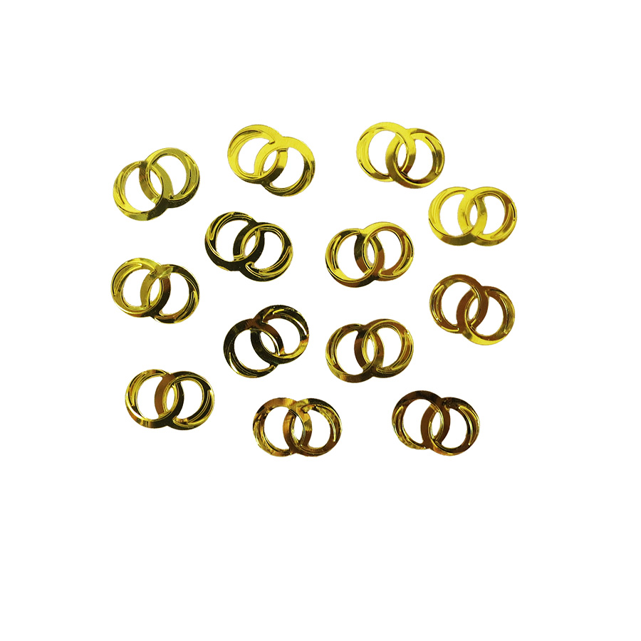 Mini Apliques para Lembrancinhas Par de Alianças Dourado - 15 gramas