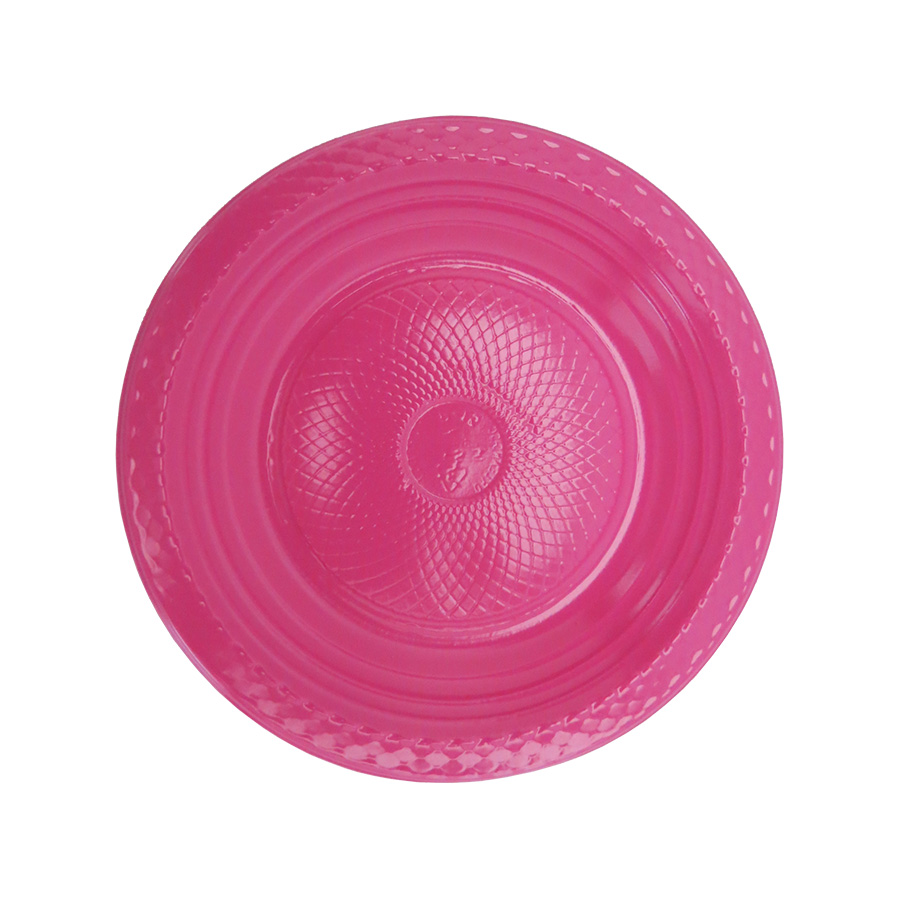 Prato de Bolo Descartável 15 cm Rosa Pink - 10 unidades