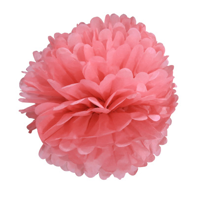 Balão Pompom de Seda Grande Rosa