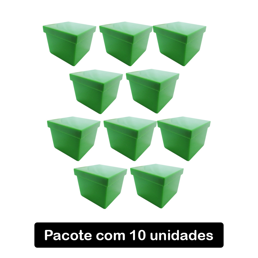 Caixinha Acrílico 4x4 Leitosa Verde Maçã C/10