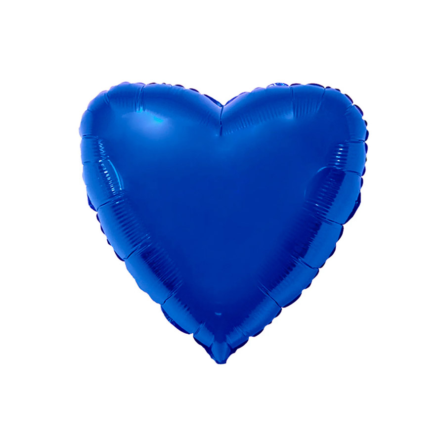 Balão Metalizado Coração 20'' Polegadas Azul
