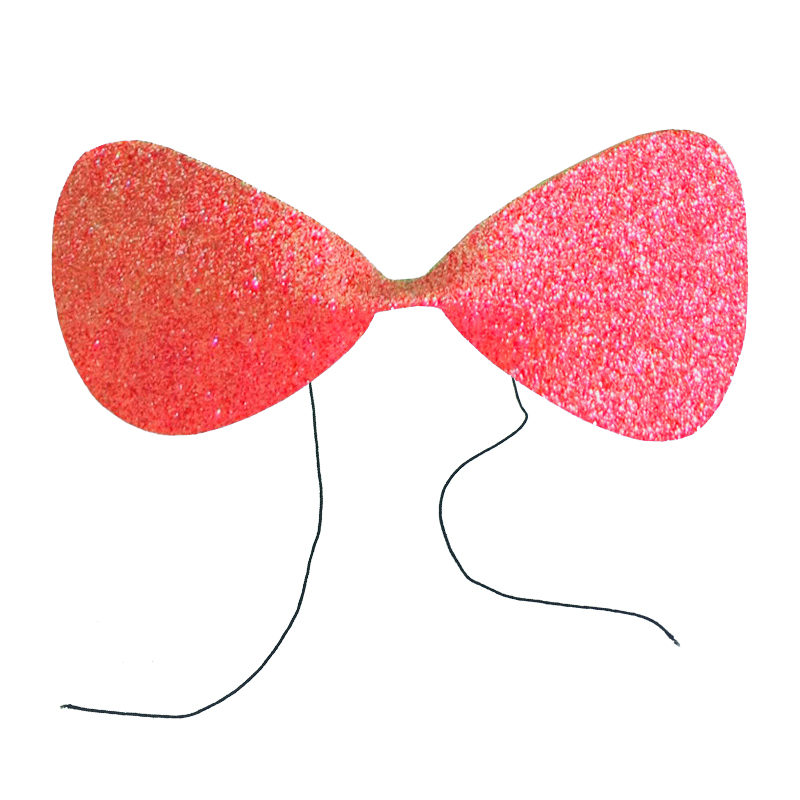 Gravata Borboleta Glitter EVA Vermelha Ref. 132G
