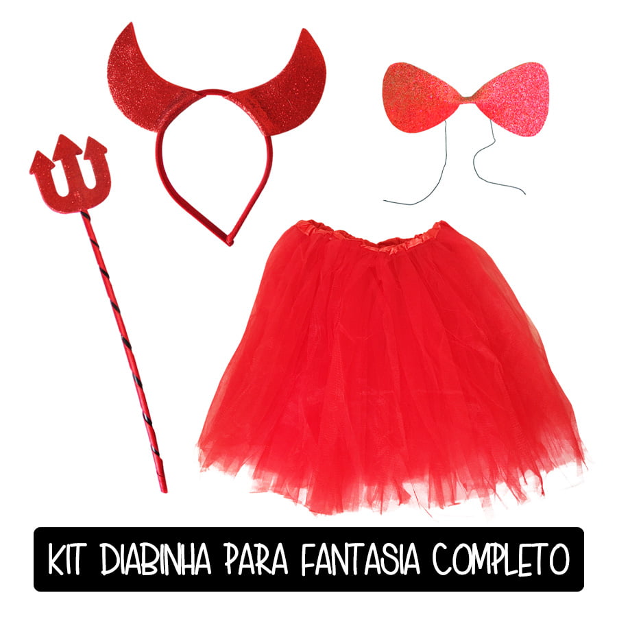 Kit Diabinha Vermelho Completo Carnaval Melhor Preço!
