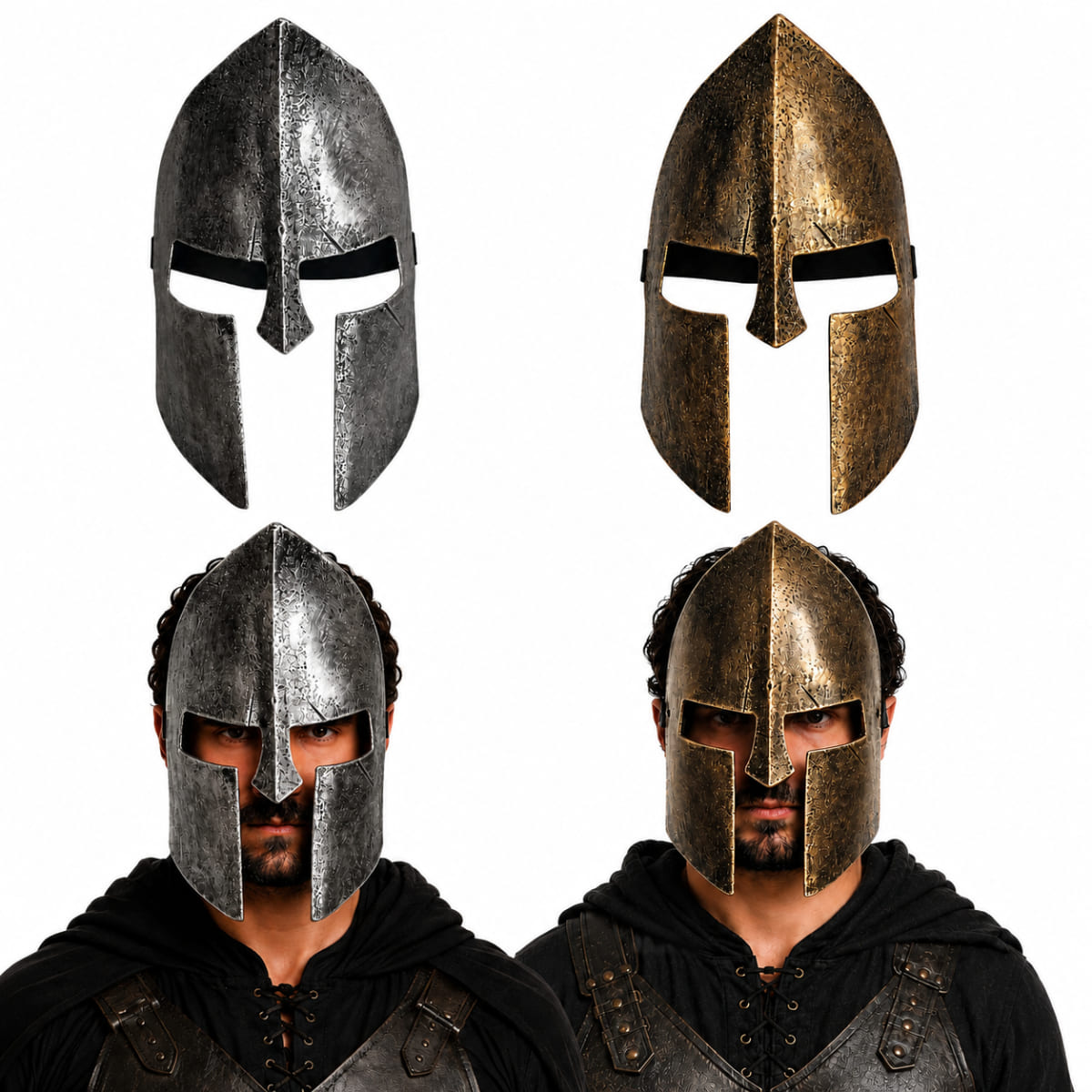 Máscara Guerreiro Medieval de Plástico Rígido Escolha a Cor
