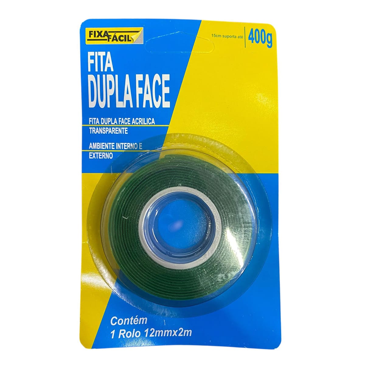 Fita Dupla Face Massa Acrílica 12 mm x 2 m