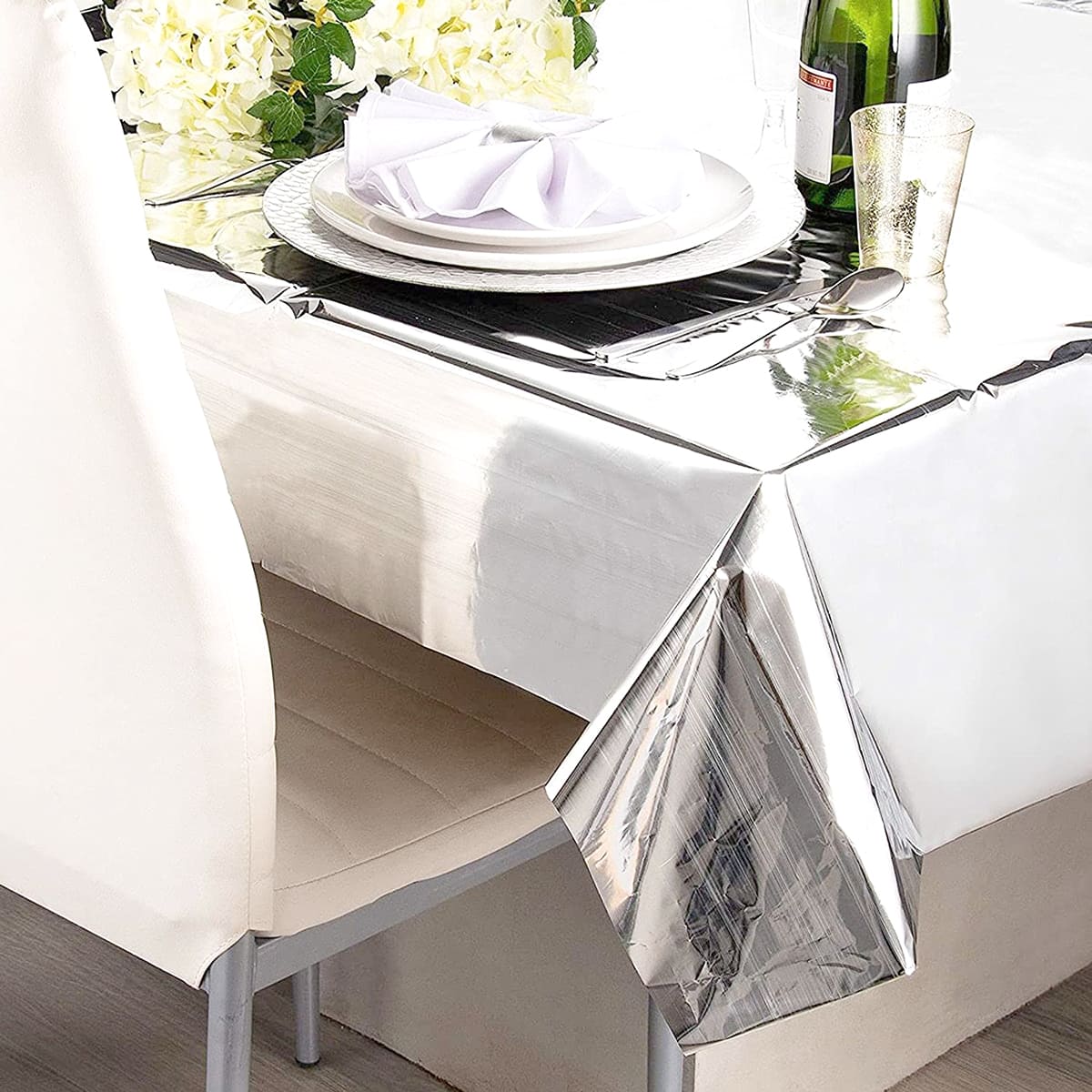Toalha de Mesa Decorativa Metalizada.