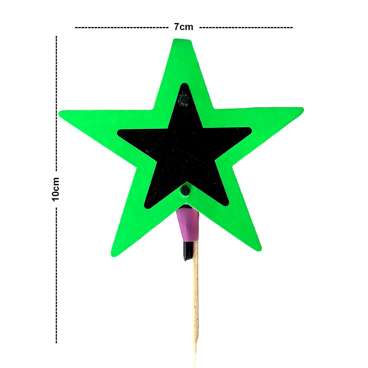 Palito Decorativo Estrelas Neon