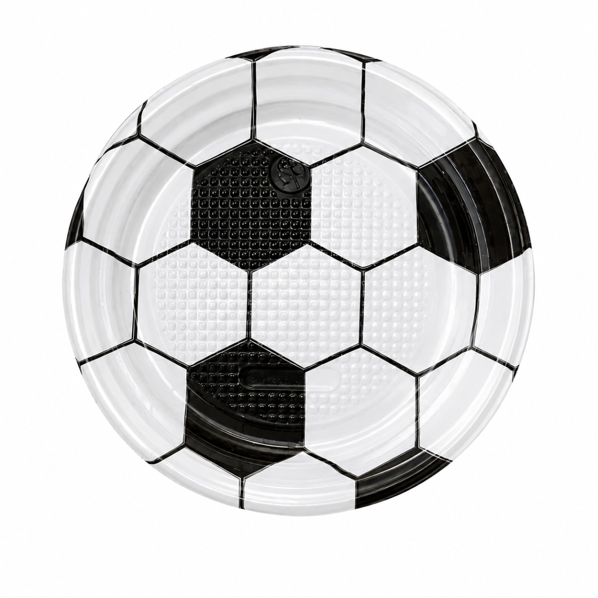 Prato de Bolo Descartável 15 cm Tema Futebol - 10 unidades
