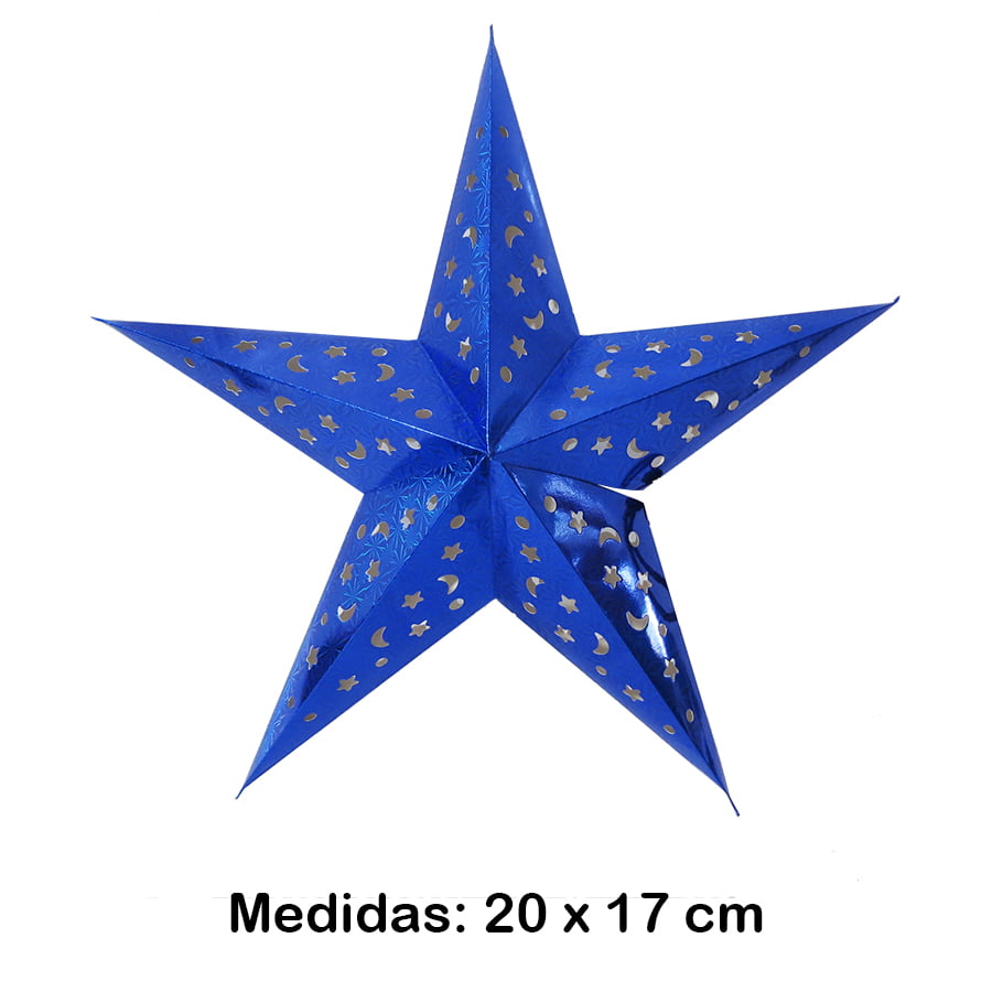 Luminária Estrela Mini Azul 20x17 cm