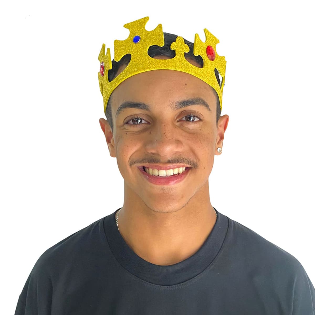 Coroa Rei Dourada Eva Glitter Bdk