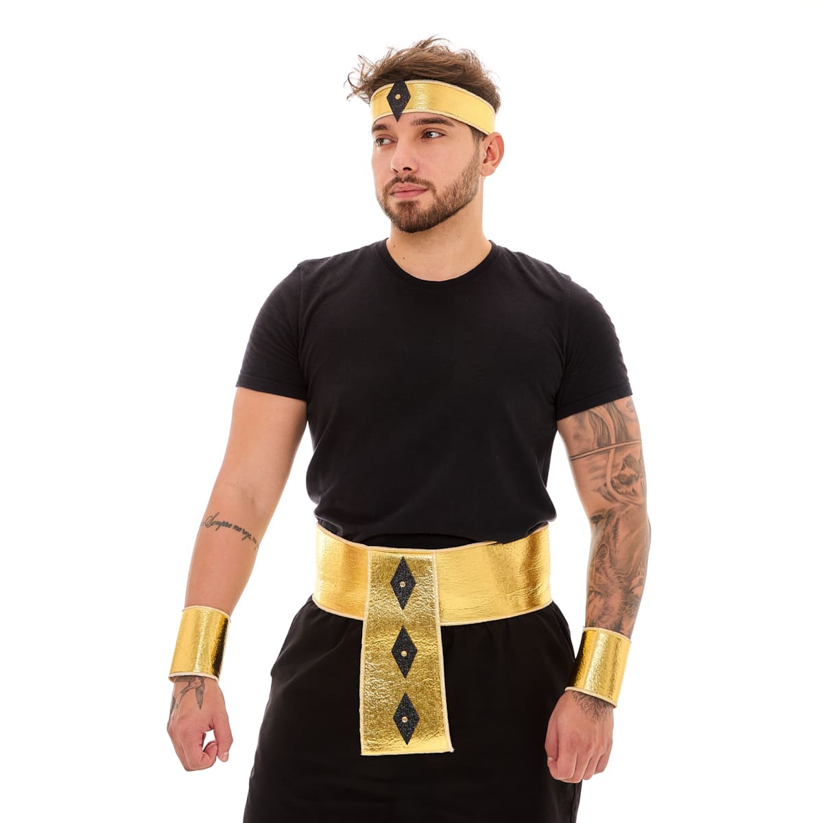Kit de Acessórios para Fantasia Faraó Egípcio