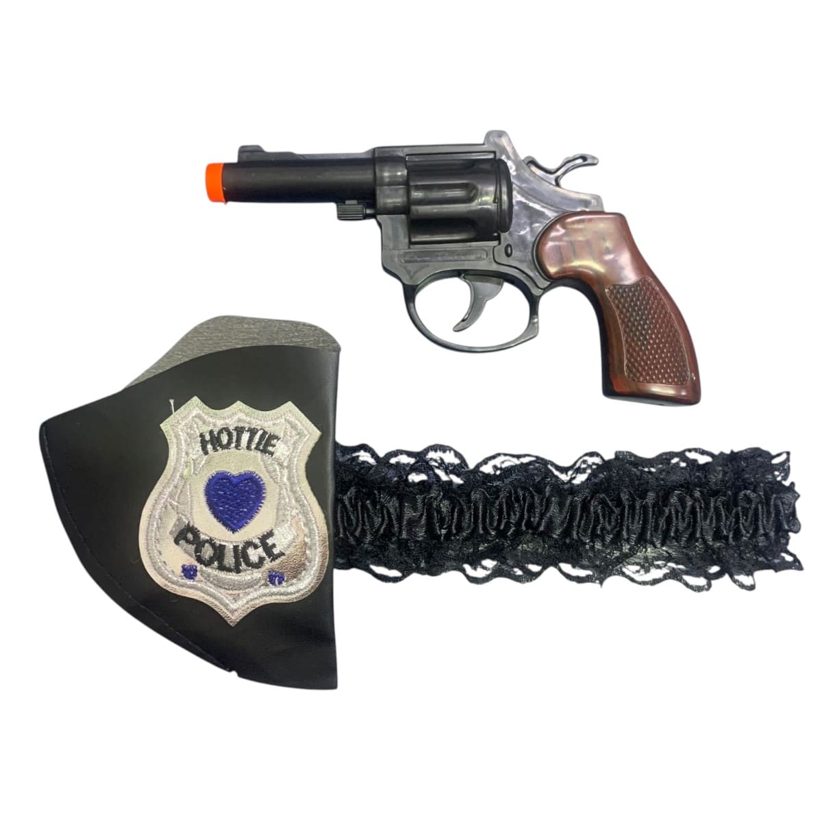 Kit Fantasia Policial Feminina (Liga de Renda Coldre + Arminha Police)