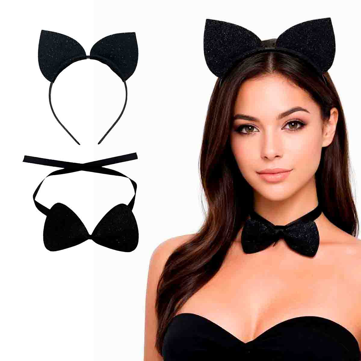 Kit Gatinha Fantasia Carnaval Bloquinho 