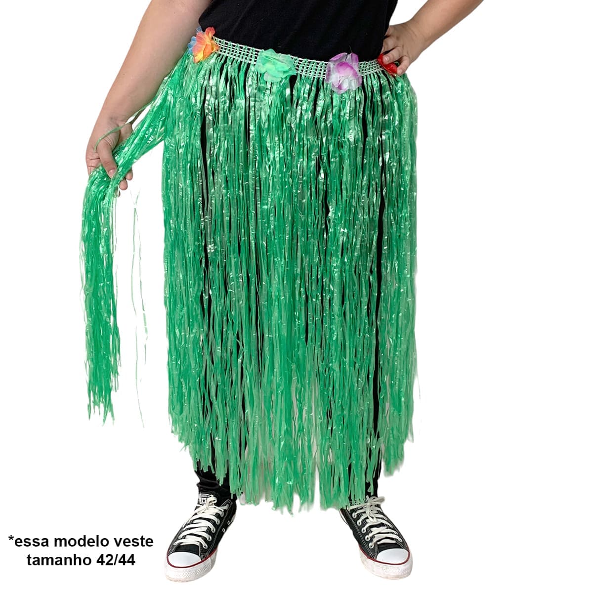 Saia Havaiana Adulta Cores Fantasia para Carnaval