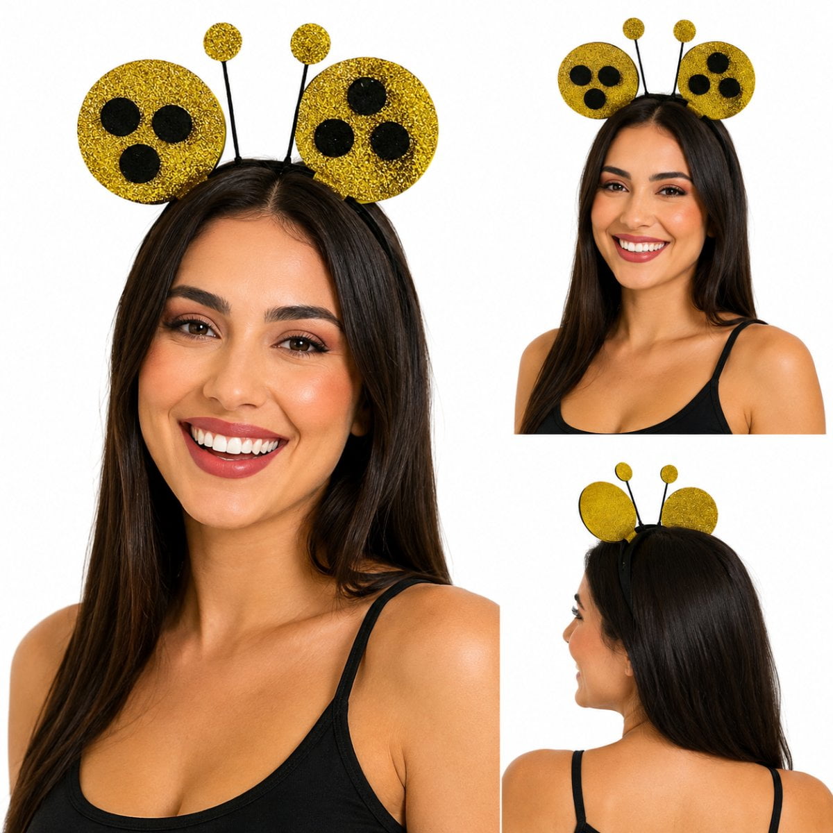 Tiara Amarela Abelhinha Fantasia Carnaval Bloquinho