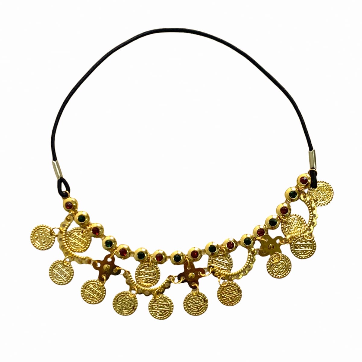 Tiara Headband Colar Cigana Odalisca Medalhas 