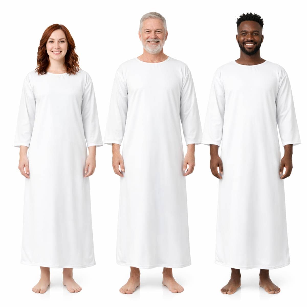 Túnica Branca Lisa Adulto para Fantasias