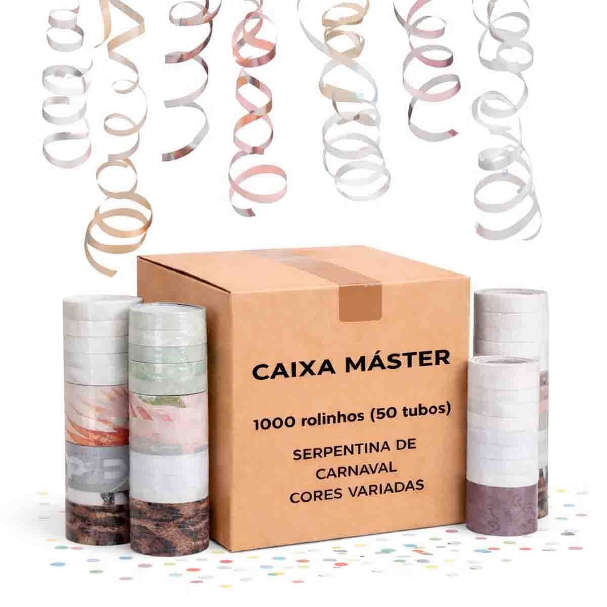 1.000 Rolos (50 Tubos) De Serpentina De Papel Carnaval Folia