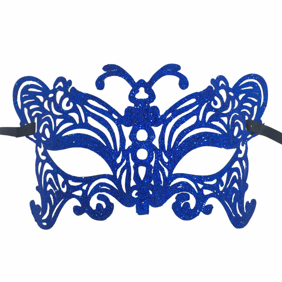 Máscara Mariposa Glitter Azul