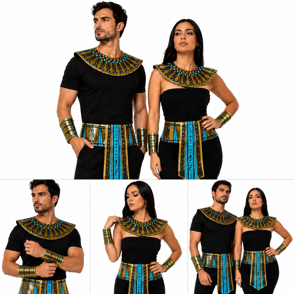 Kit Fantasia Faraó Unissex Luxo Cosplay