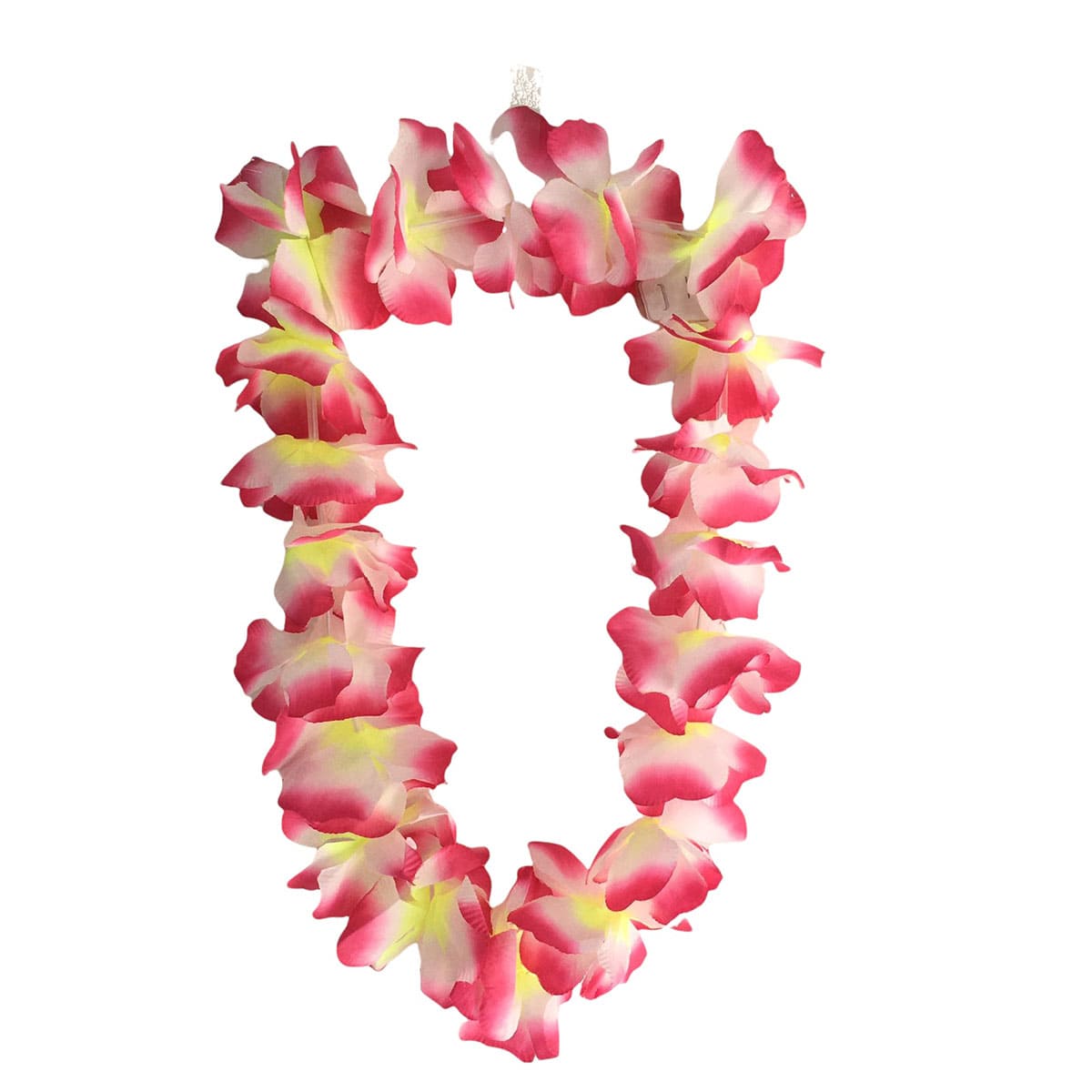 Colar havaiano branco e verde adulto: Este colar havaiano é composto por  flores de tecido de tecido branco e fol…