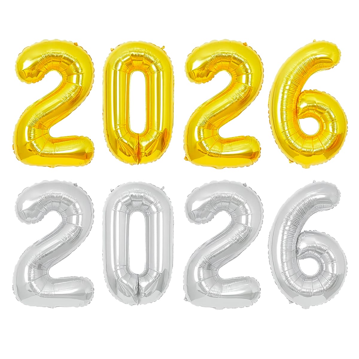 Kit Balão Metalizado Tamanho Médio Réveillon 2026