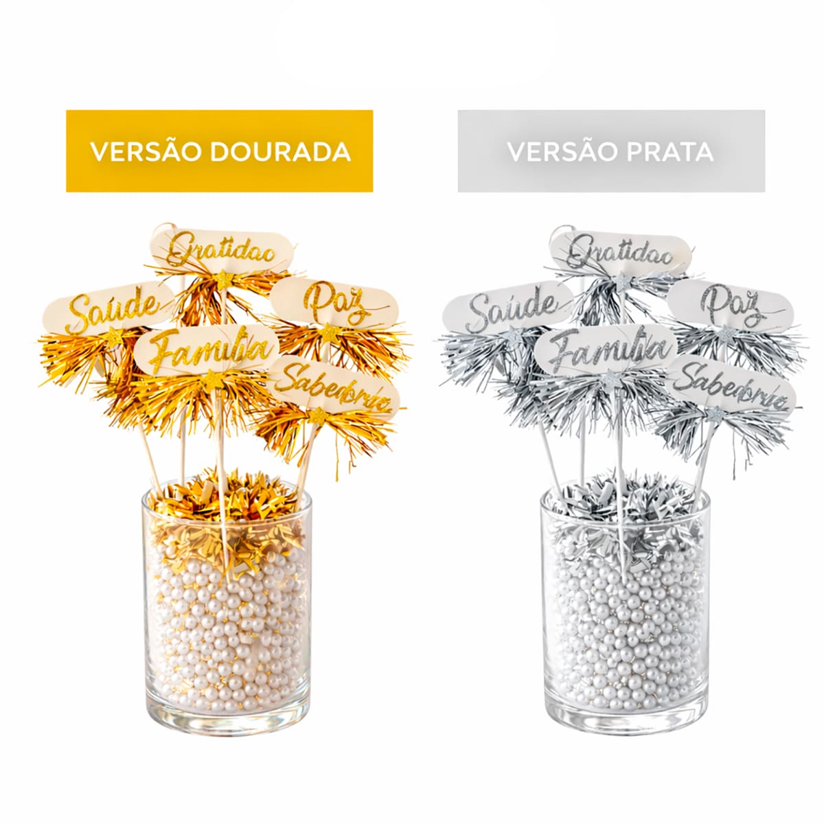 Palito Decorativo Frases Positivas Ano Novo Reveillon