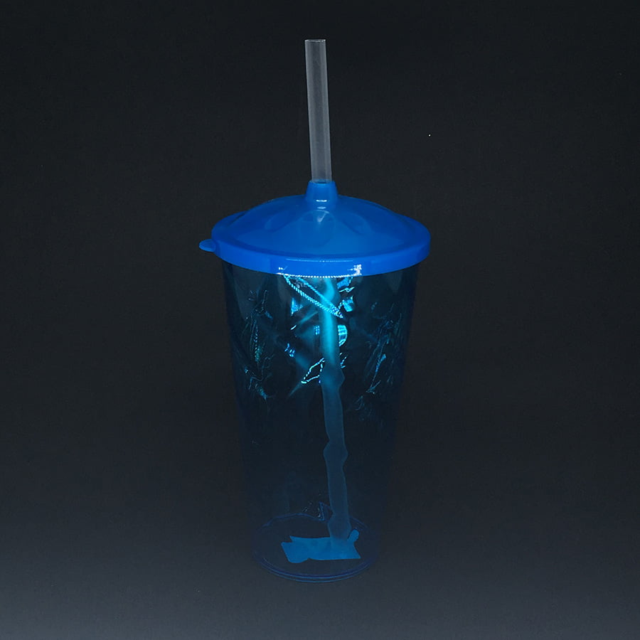 Copo Twister 600 ml com Tampa Azul Neon