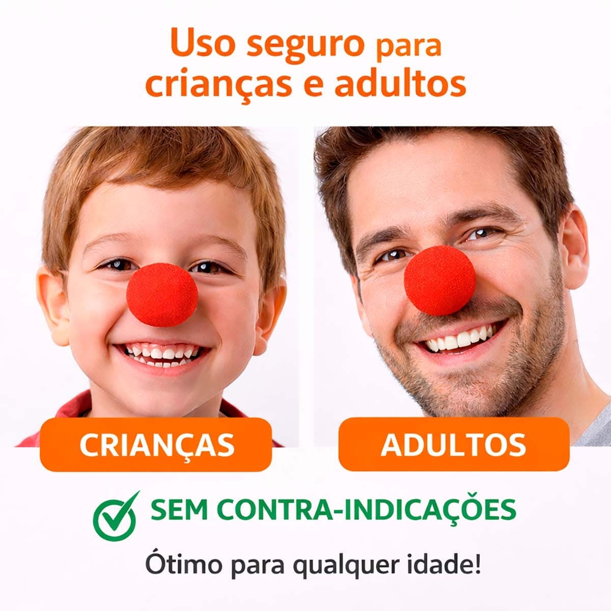 Nariz de Palhaço Espuma Vermelho Envio Imediato Kit com 2