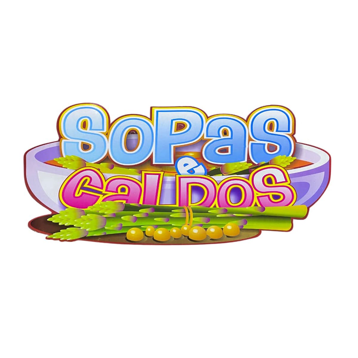 Plaquinha Decorativa Escrito Sopas e Caldos