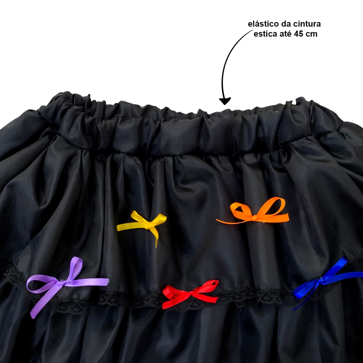 Dançar Quadrilha Saia De Quadrilha Preta Saia Adulto Lacinhos Babados