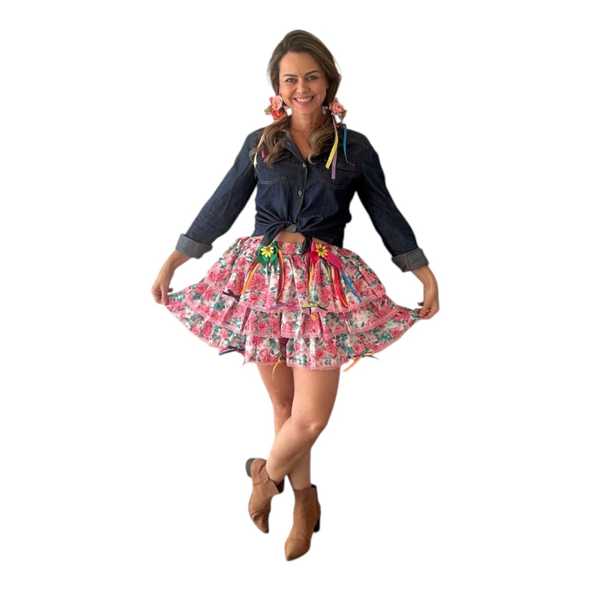 Saia Festa Junina Estampada Adulto