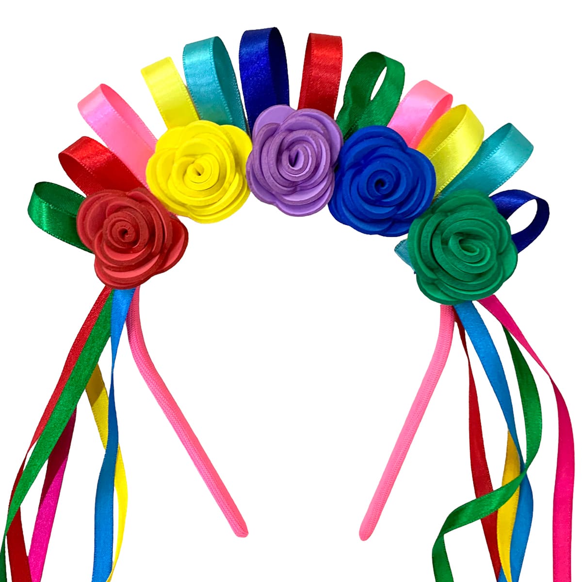 Tiara Junina Fitas e Flores.