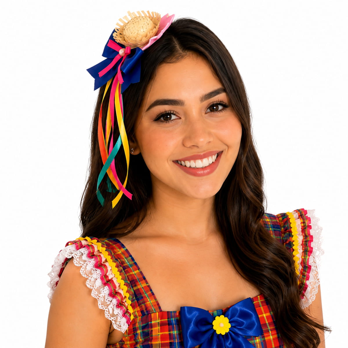 Tiara Mini Chapéu de Palha Acessório Festa Junina
