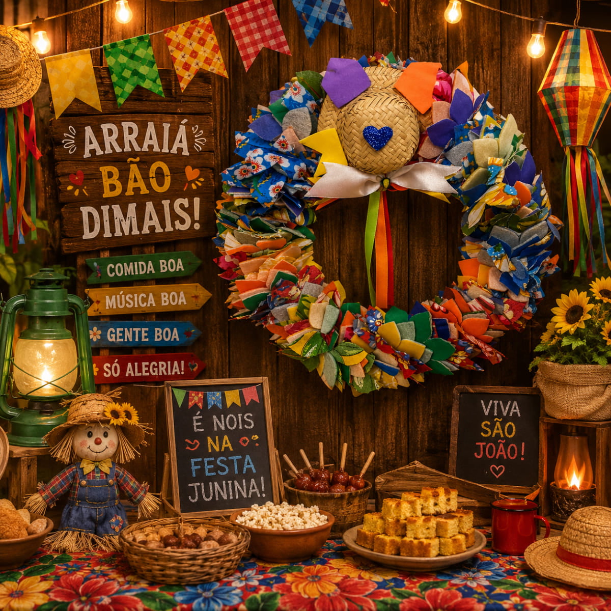 Guirlanda Decorativa Color Decoração de Festa Junina Arraiá
