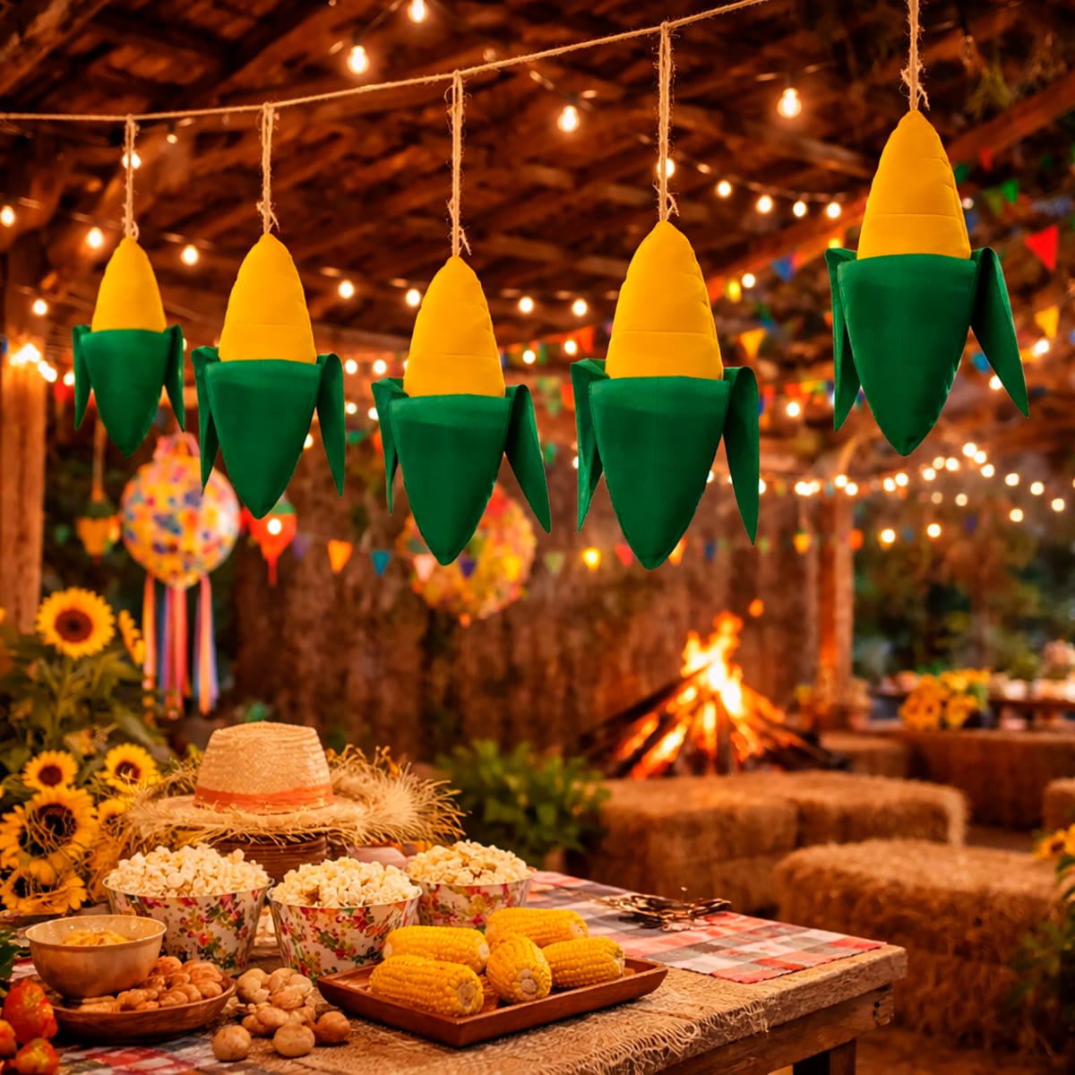 Milho Decorativo Tecido Decoração Festa Junina