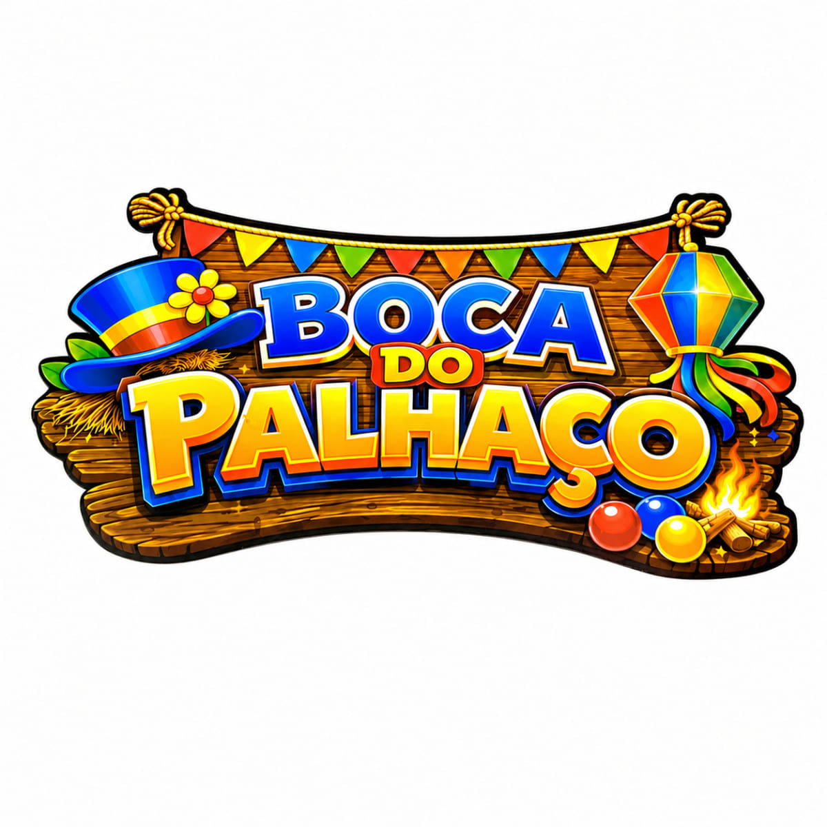 Plaquinha Escrito Boca do Palhaço