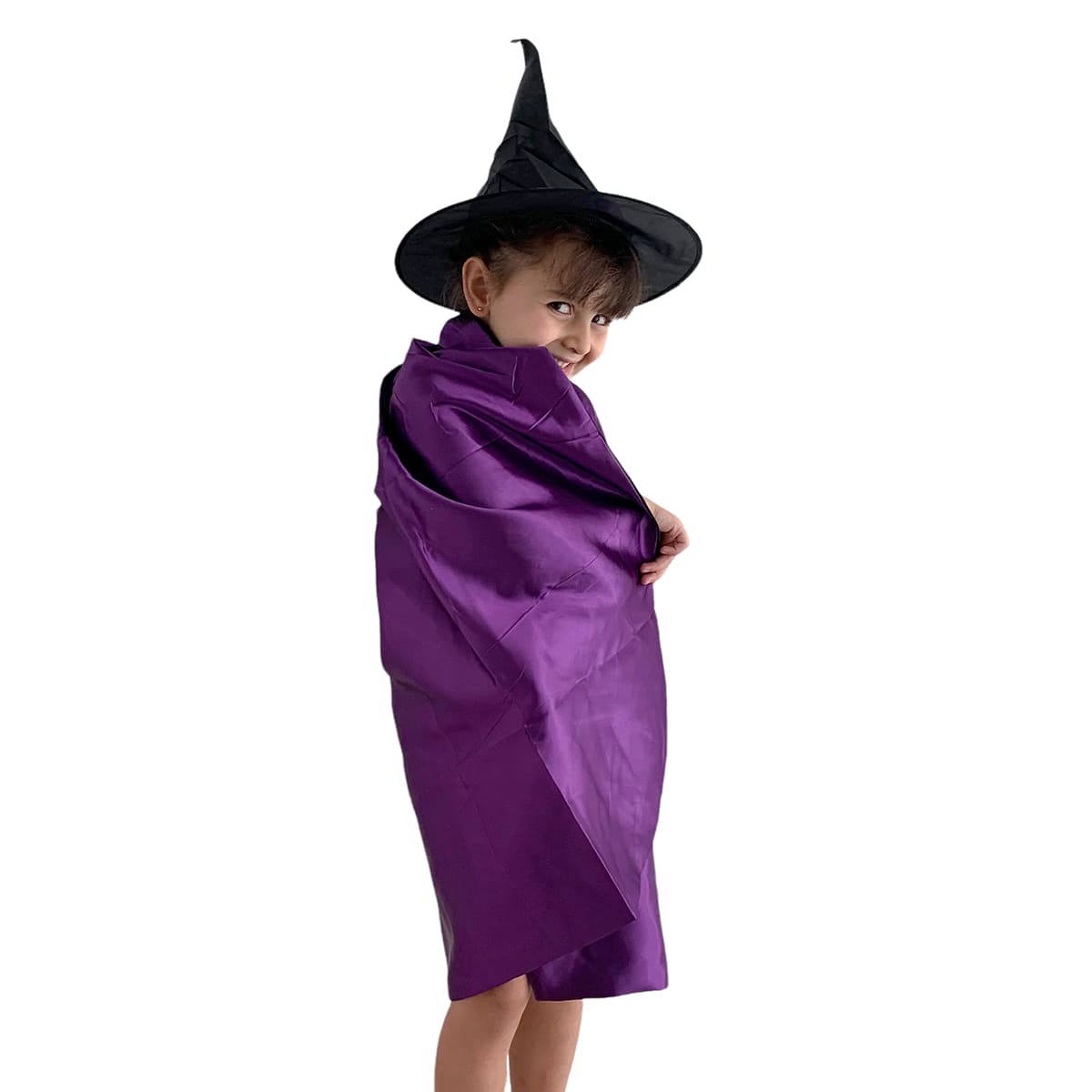 Kit Fantasia Halloween Infantil Bruxa (Vestido + Capa).