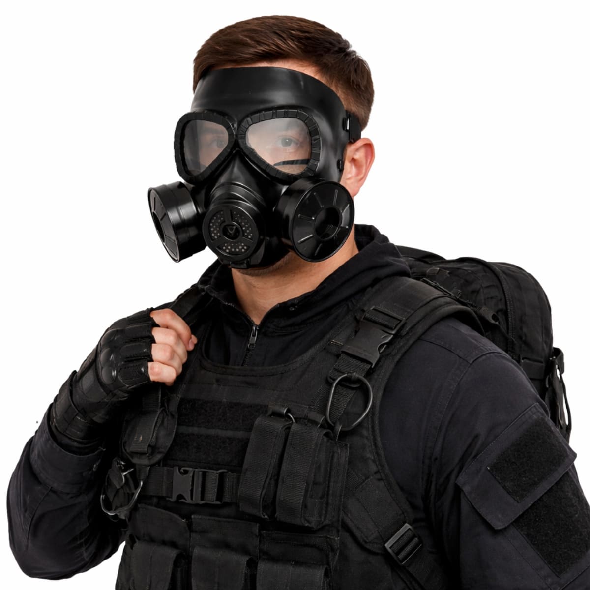 Máscara de Gás Steampunk Halloween Cosplay