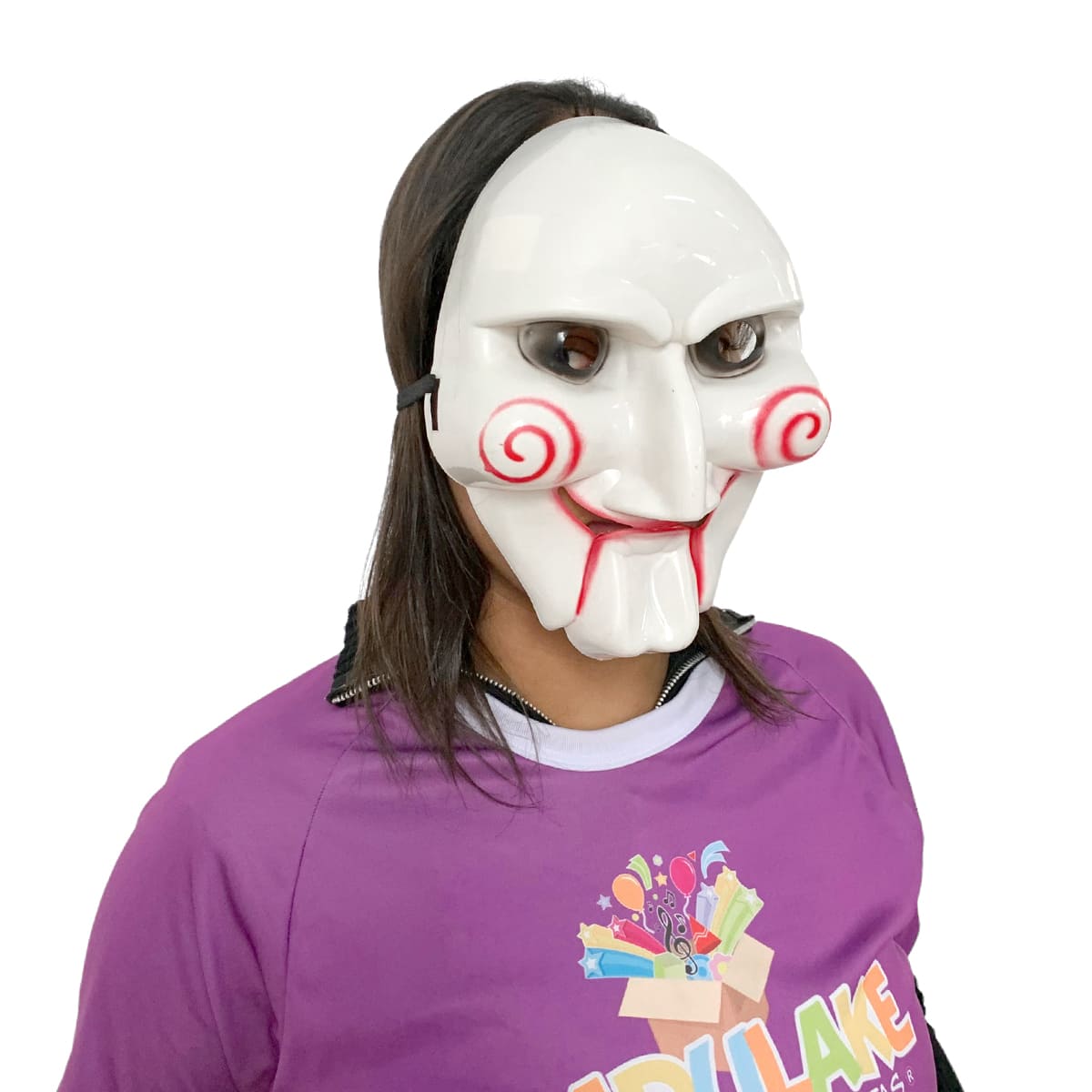 Máscara Jogos Mortais Jigsaw Branca - Extra Festas