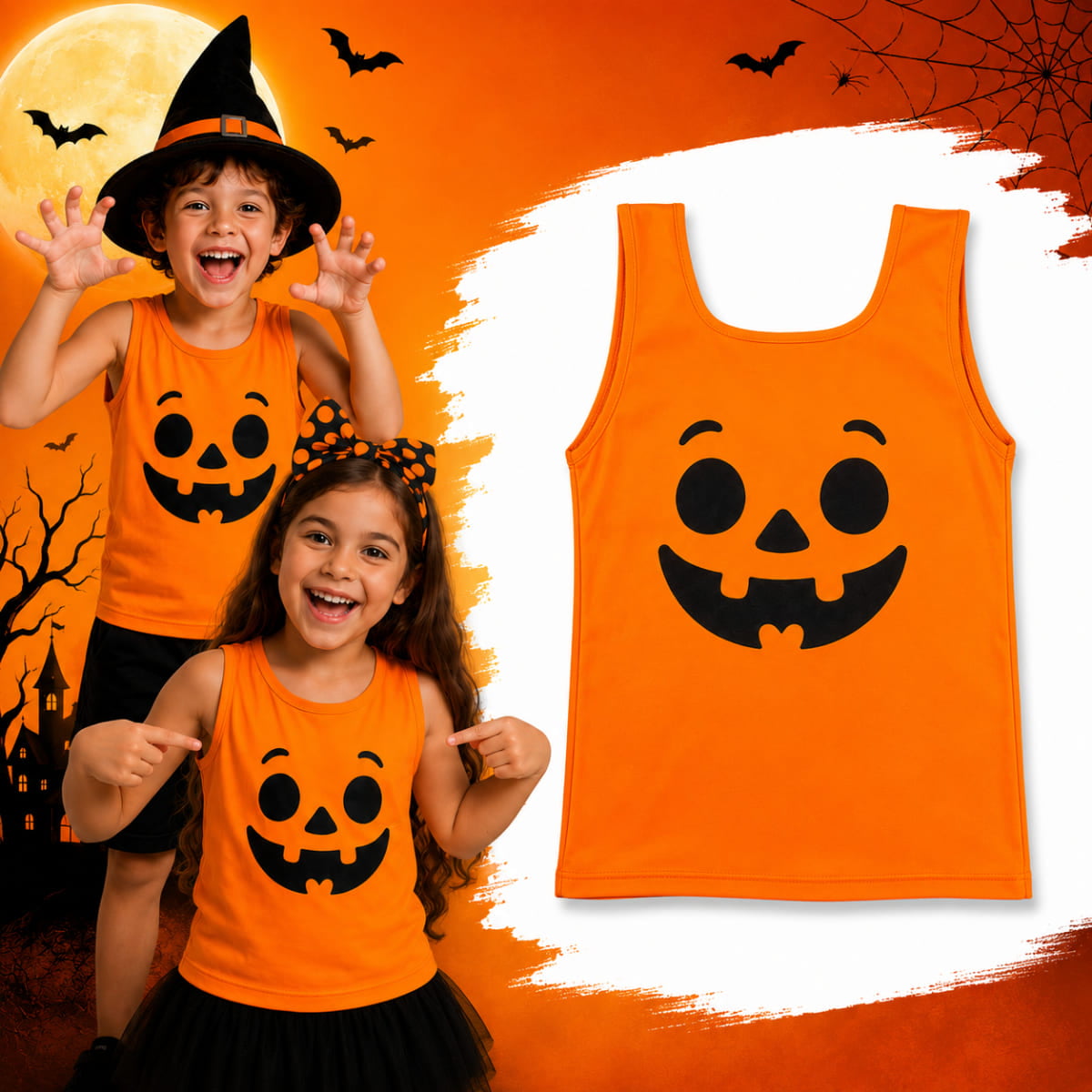 Regata Abóbora Halloween Infantil