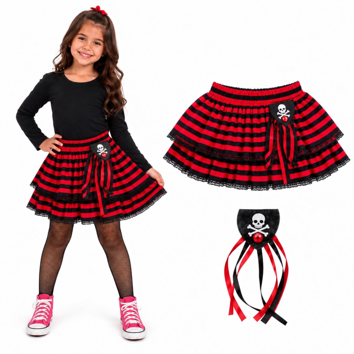 Saia Pirata Infantil Fantasia Halloween
