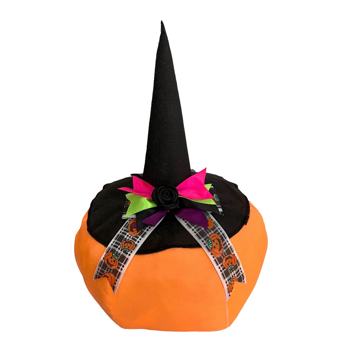 Abóbora de Tecido Pequena para Decoração de Halloween