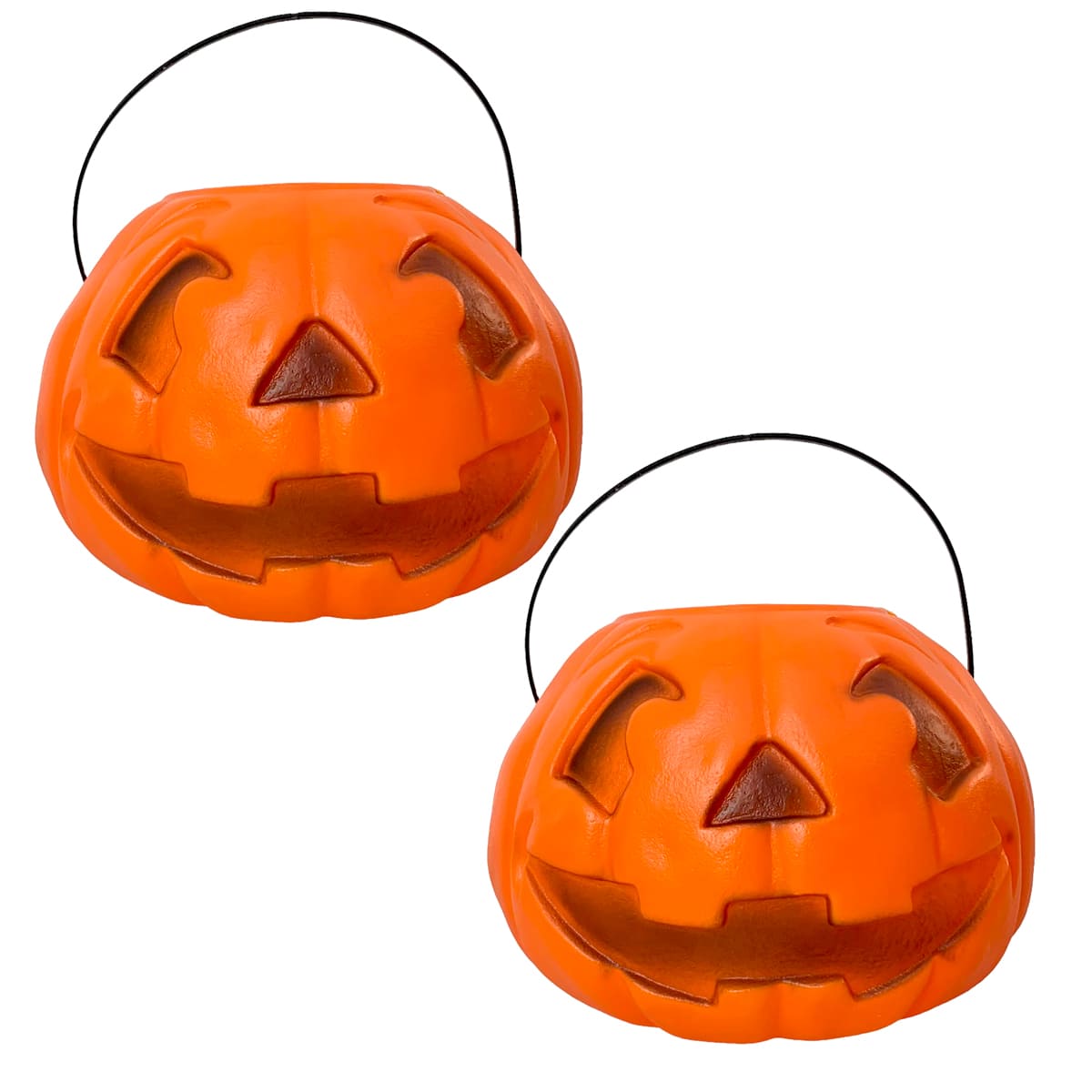 Balde Abóbora Grande Decoração Halloween Promoção Kit com 2