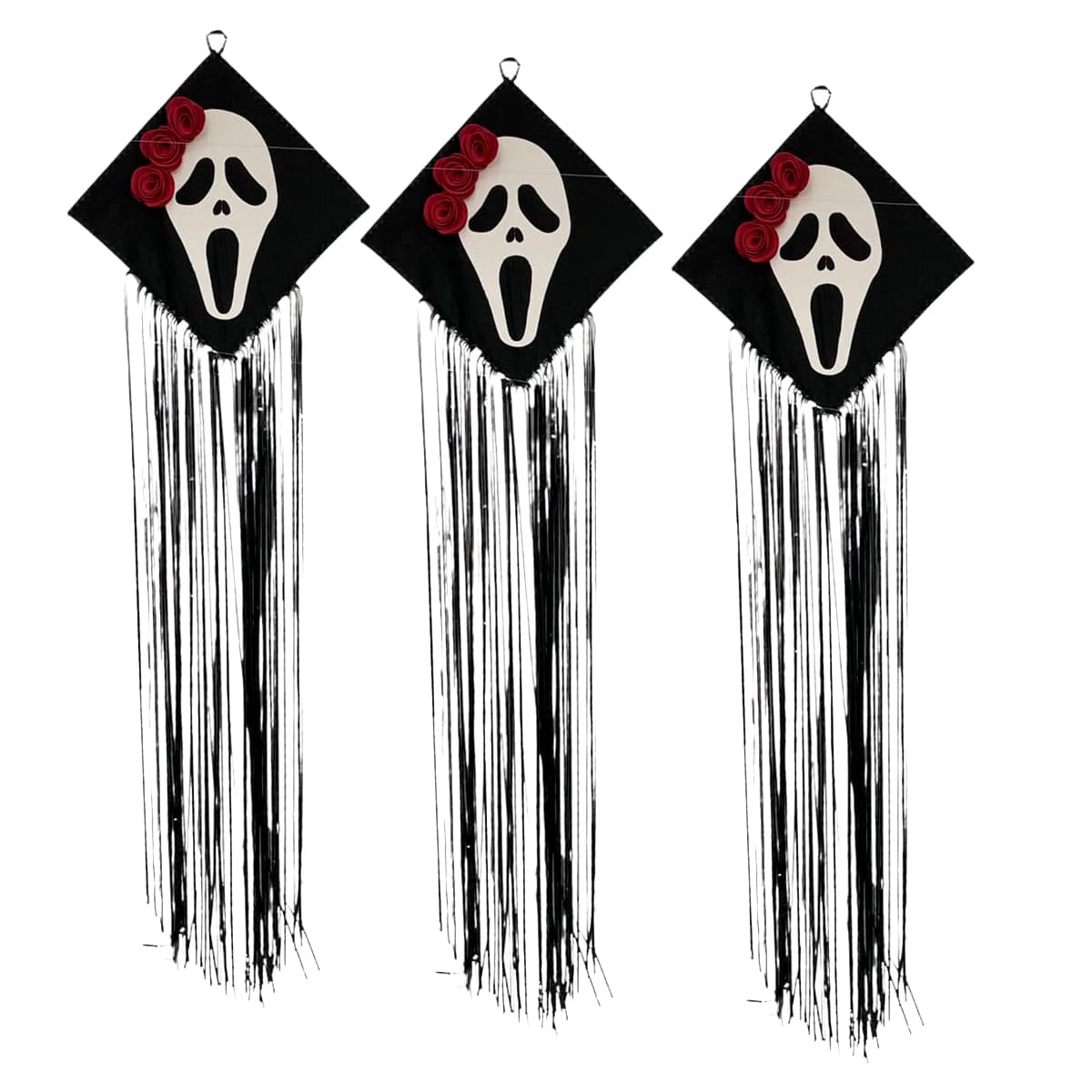 Decoração De Halloween Fantasma Pânico Menina Kit C/3 Barato