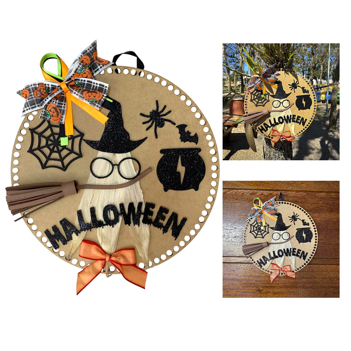 Enfeite Decorativo MDF Bruxinha Halloween