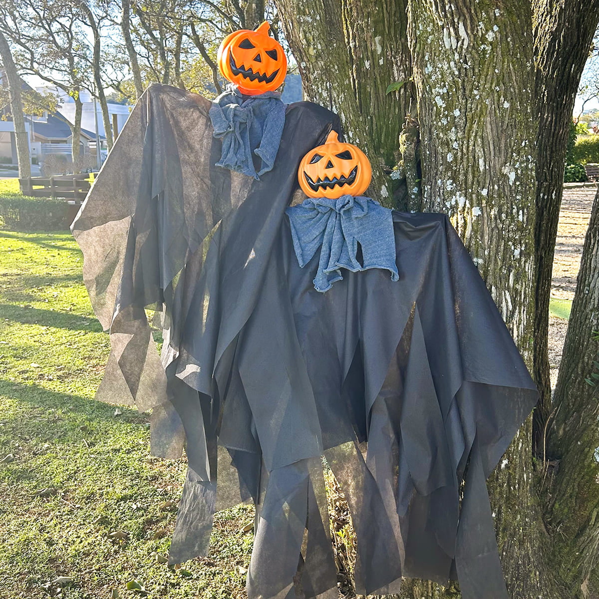 Decoração Halloween Abobora Fantasma Que Mexe e Fala Sozinho