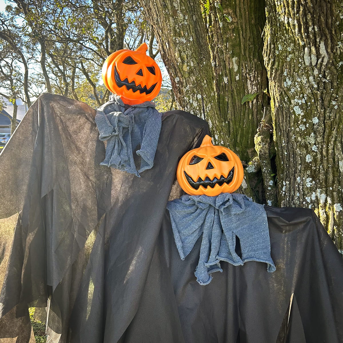 Decoração Halloween Abobora Fantasma Que Mexe e Fala Sozinho